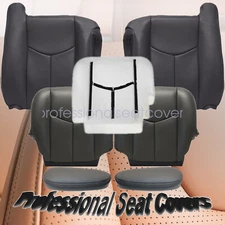For 2003-2006 Chevy Avalanche Driver & Passenger Seat Cover & Foam Cushion Gray