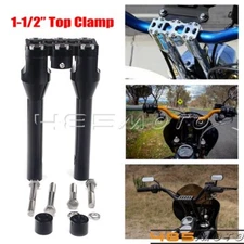 10" Tall Handlebar Risers For Harley Sportster Dyna Softail 1-1/2" Clamping Bar