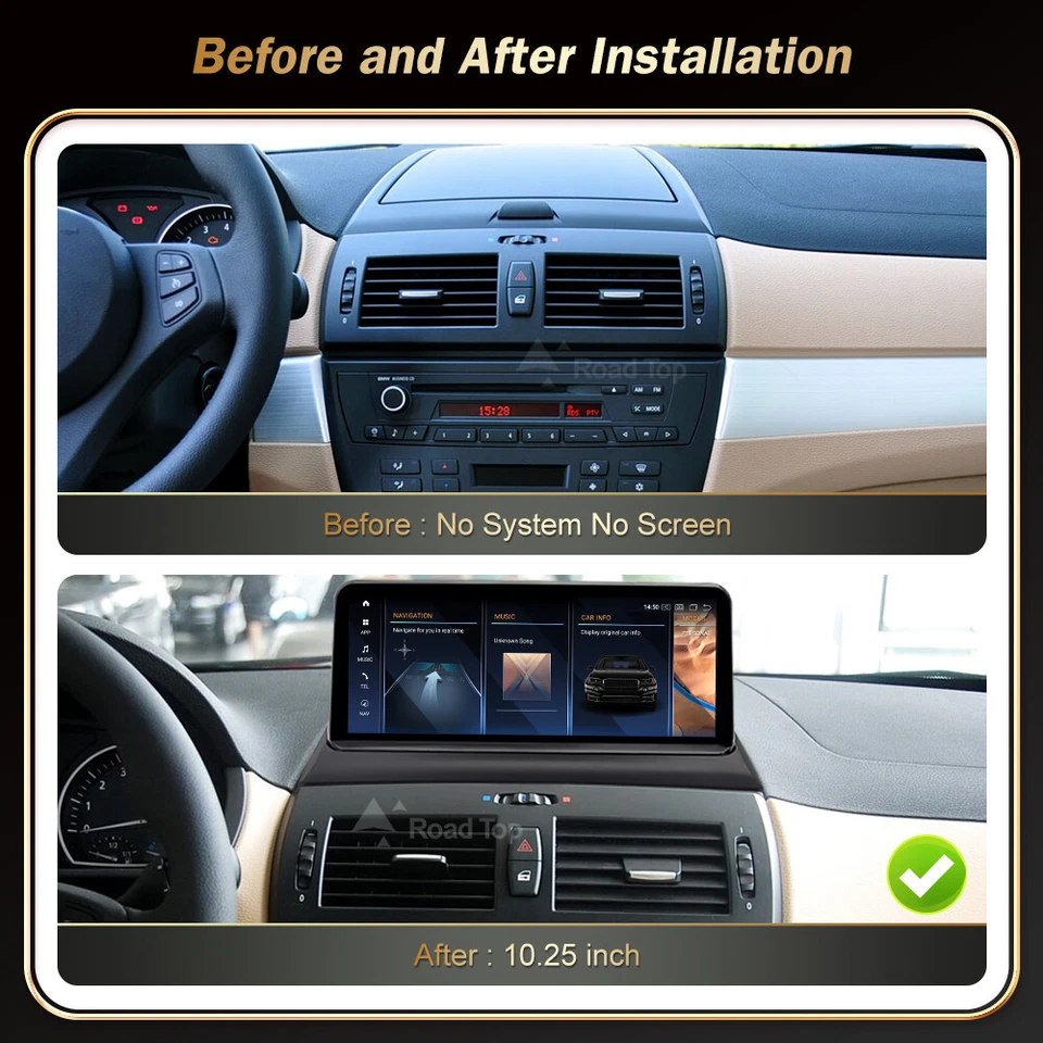 Für BMW X3 E83 Autoradio Stereo 4G Android 13 8+128GB Carplay GPS Navi + iDrive - Bild 2 von 4