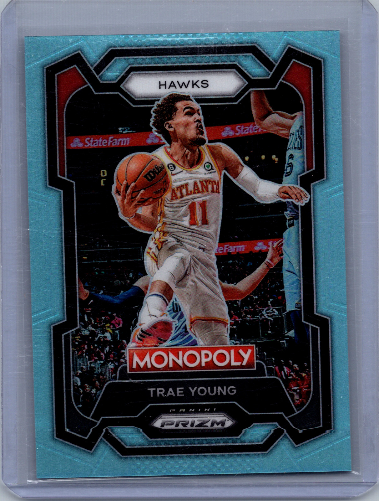 2023-24 Panini Prizm Monopoly TRAE YOUNG #4 Light Blue /199
