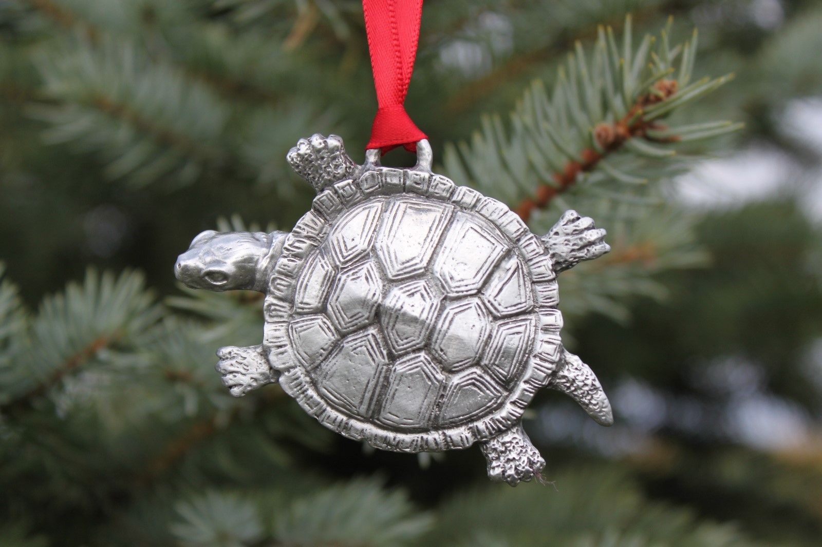 Hastings Pewter Lead Free Fine Pewter Turtle Ornament holiday animal gift US NEW