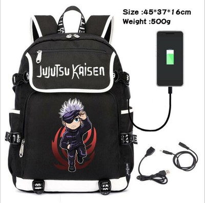 Jujutsu Kaisen Gojo Satoru Backpack Teenager Schoolbag USB Charge Laptop  Mochila | eBay
