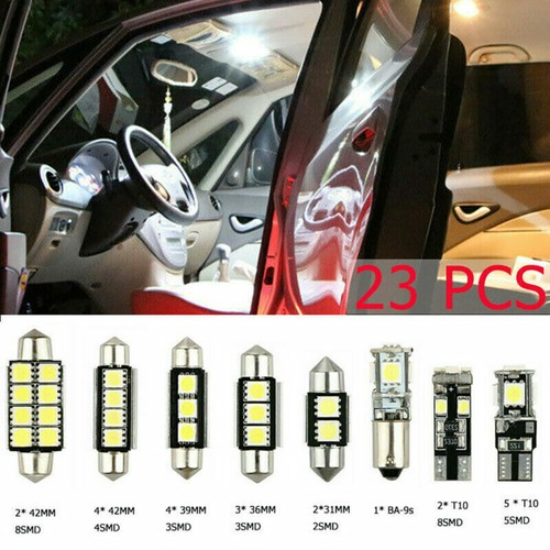 23X White LED Car Inside Light Dome Trunk License Plate Lamp Interior Bulb Set - Picture 8 of 11