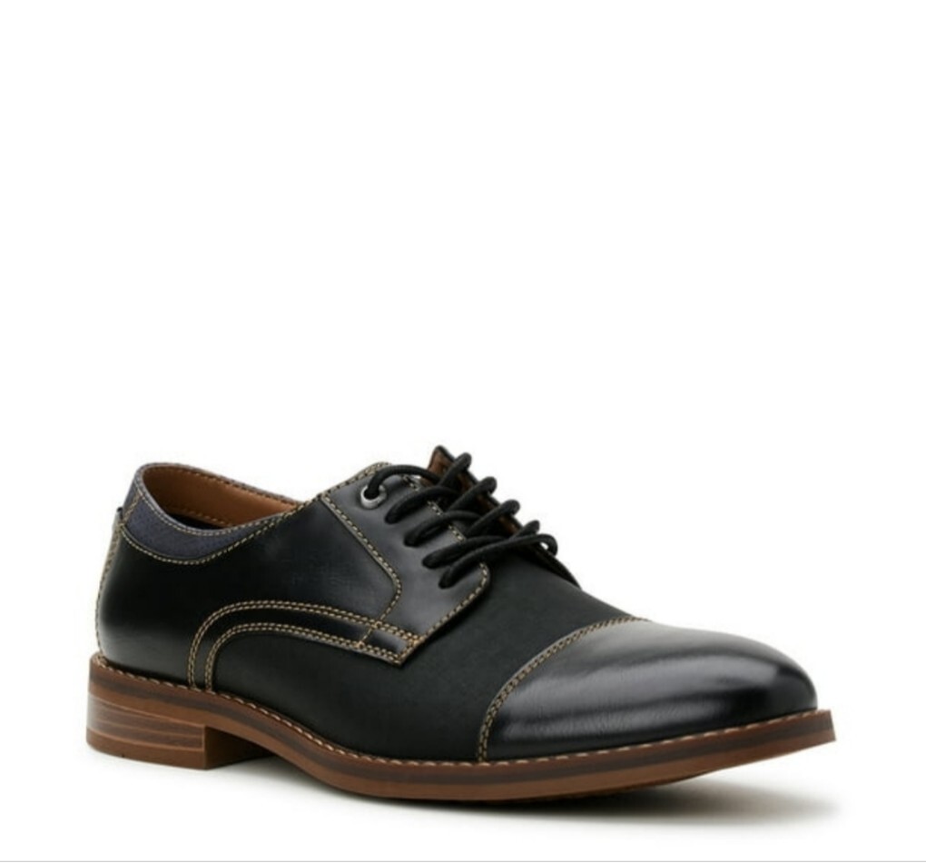 Chaps Black Leather Wingtip Shoes Size 11 NWT Chaps Wingtip Dress Shoes for Men for sale | eBay main image 2