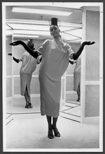 FASHION MODEL Mark Heister dress I. Magnin 1978 Orig Photo by MARTHA HARTNETT