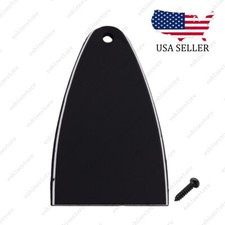 1 Hole 3Ply Plastic Black Guitar Truss Rod Cover Plate for Electric Guitar