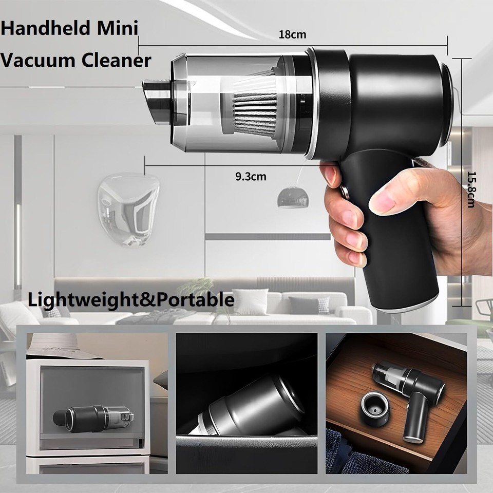 Handheld Car Vacuum Cleaner,Mini Car Vacuum Cordless Rechargeable Dust