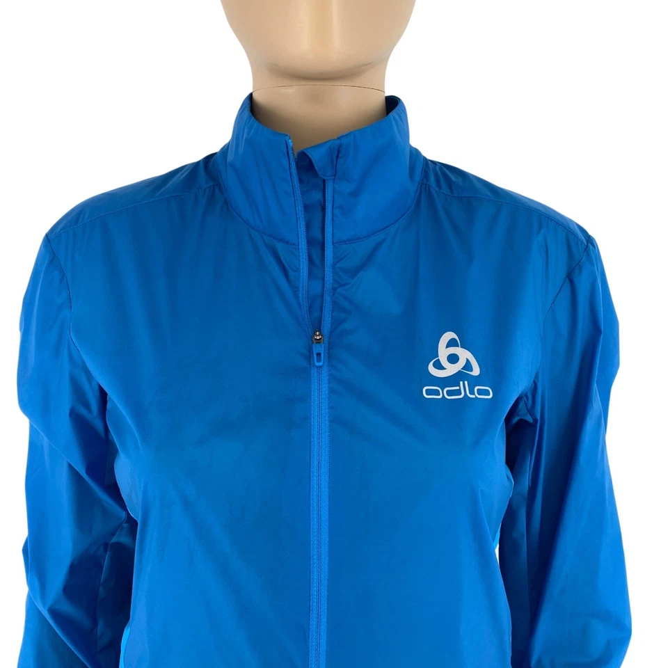 ODLO Women Dark Blue Dual Dry Water Resistant Pertex Bicycle Jacket Size M - Image 2 of 4