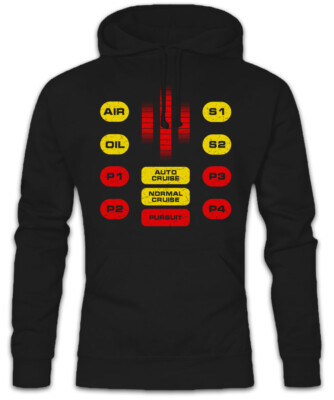 Kitt Voice Box Hoodie Kapuzenpullover Knight Auto Series Rider Car Cockpit Tacho