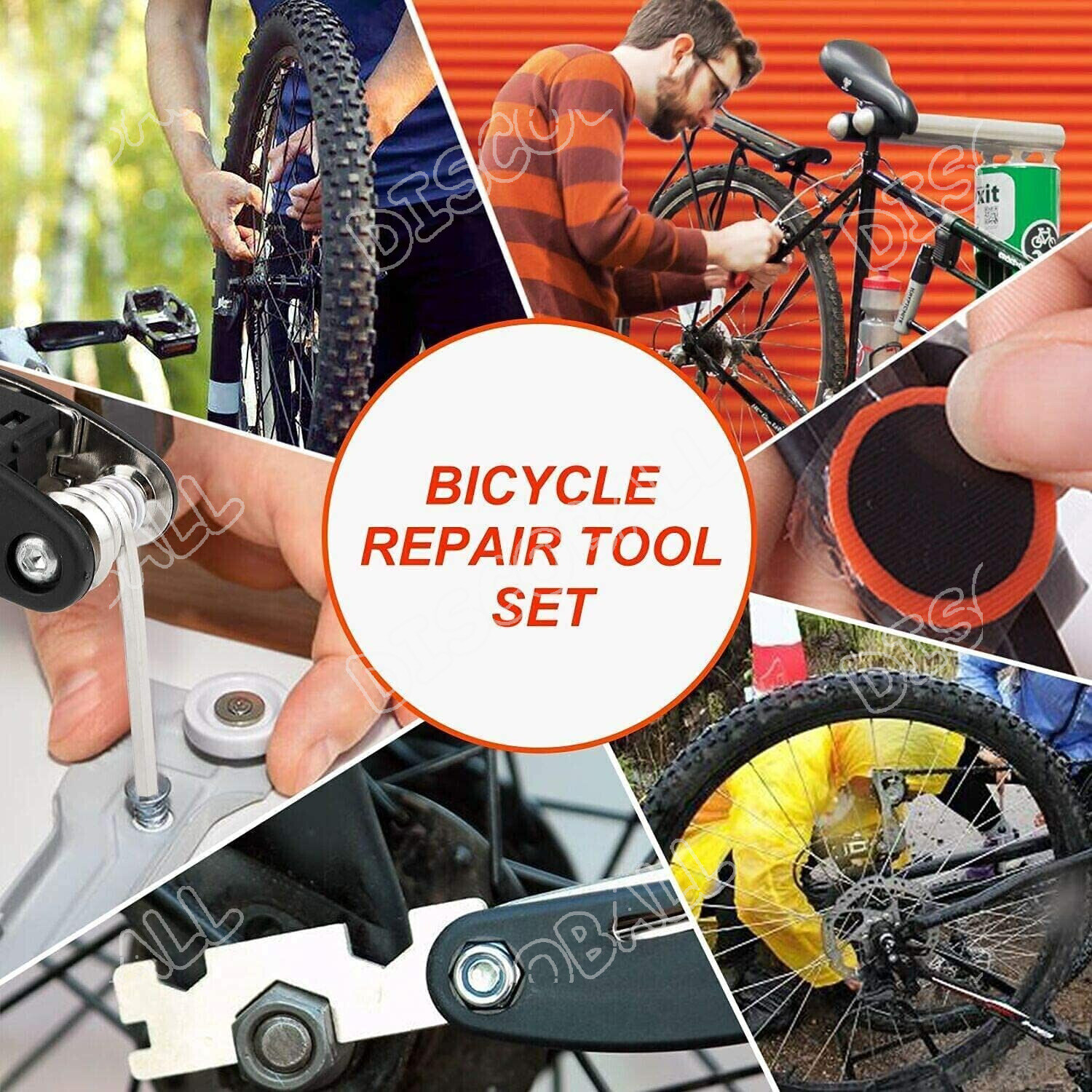 16in1 Bicycle Repair Tool Kit Multifunction Mountain Bike Puncture Fix