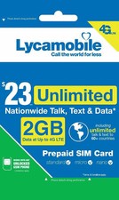 Lycamobile 23/30 Days Refill -- Fast  Right