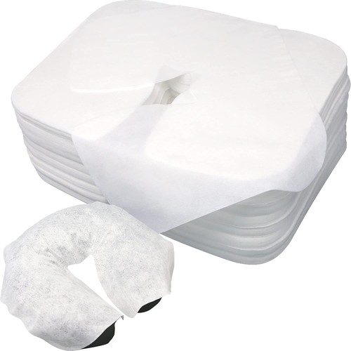 500 Count Premium Disposable Face Cradle Covers - Medical-Grade Cotton for Spa - Picture 3 of 9