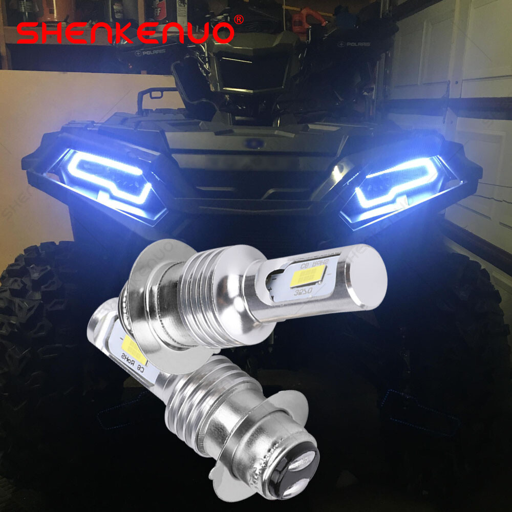2 8000K SUPER LED Headlight For Suzuki King Quad 700 2005 2006