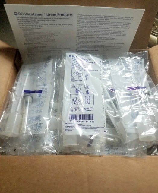 BD Vacutainer C&S Transfer Straw Kit Urine Collection 4 mL 364953 50