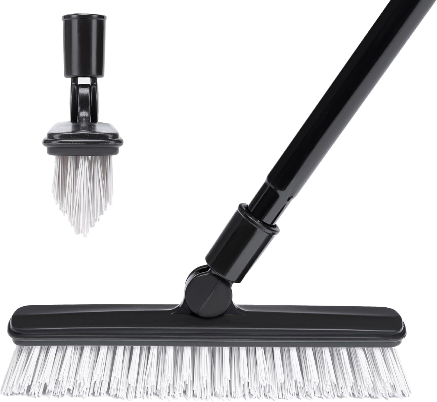 2 Pack Grout Brush with Long Handle 50 Inches Swivel Floor Scrub Broom New