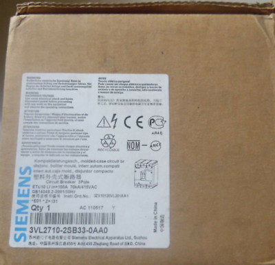 NEW SIEMENS 3VL2710-2SB33-0AA0 PLC Circuit Breaker High Breaking Capacity