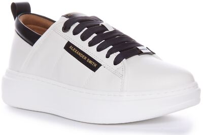 Alexander Smith Lace Up Platform Mens Sneakers In White Navy  US 8 - 13