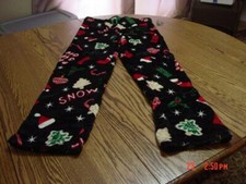 Womens Christmas Winter Themed Fleece Lounge Pajama Pants