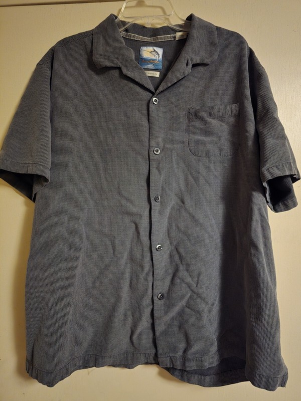 AUTHENTIC Tommy Bahama Silk Blend Button Up Shirt XXL Designer Island Modern Fit