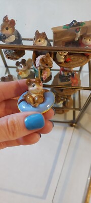 Wee Forest Folk Fun Float Mouse On A Raft M-138 1986, Signed WP
