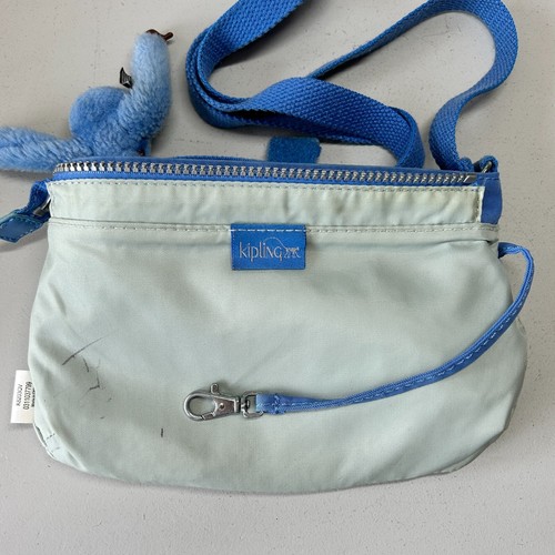 Kipling Local Small Crossbody Shoulder Bag Blue with Monkey Keyring - Picture 16 of 24