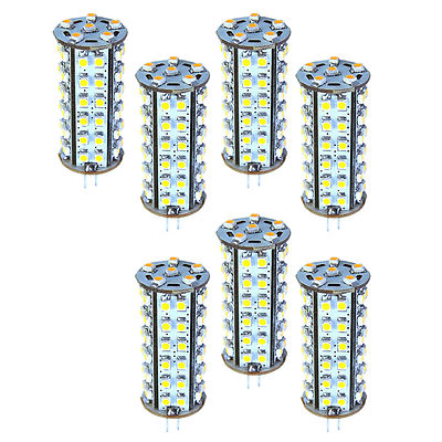 7x HQRP G4 66 LEDs SMD 3528 Birnen Kühlung Weiß 6300K-7000K 12V AC/DC