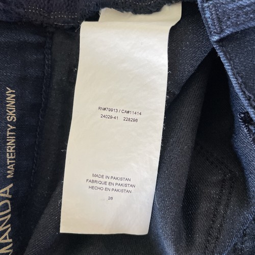 DL1961 Denim Maternity Under Belly Stretch Panel Amanda Skinny Soft Dark Wash 26 - Picture 5 of 8