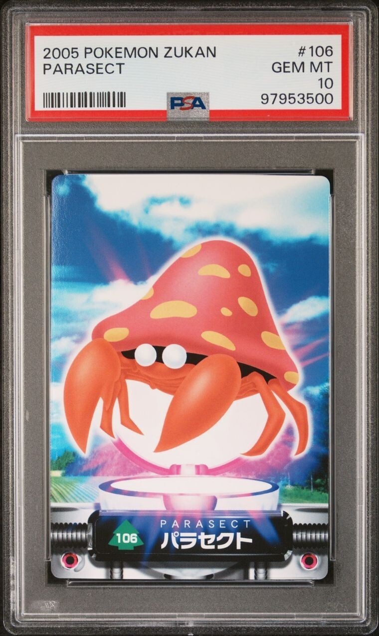 PSA 10 GEM MINT Parasect #106 Carddass Zukan Advanced Gen. Bandai Pokémon POP 2
