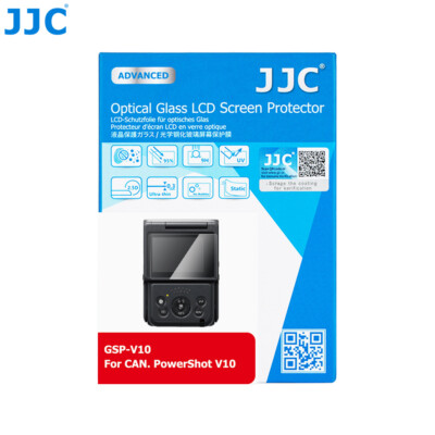 JJC GSP-V10 Ultra-Thin Glass Protector For Canon PowerShot V10 Camera