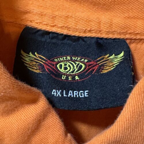 STURGIS RALLY BIKE WEEK Cut Off Orange Denim Sleeveless Tank Shirt | Men’s 4XL - Imagen 5 de 8