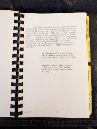 Vintage Kochbuch Lieblingsrezepte - General Motors Girls Club of Detroit 1974-75 - Bild 2 von 9