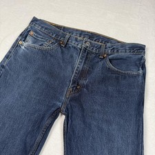 Levis 505 Jeans Mens 36x30 Blue Regular Fit Straight Leg Denim Medium Wash