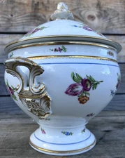 Antique soup bowl A la Reine Sevres Manufacture Royale porcelain Louis XVI