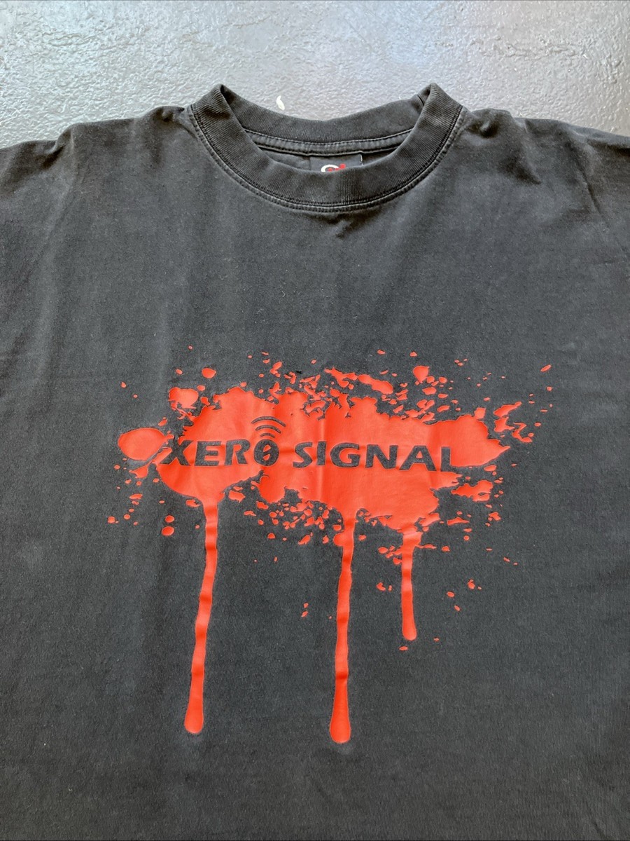 Vintage Faded Y2K Xero Signal Heavy Metal Band Bay City MI Tee