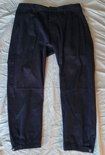 Prada 2015 Navy Twill Pants italian Elastic Cuffs Size 38 designer high fashion
