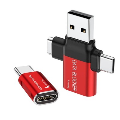 Data Blocker, 4-in-1 Universal USB Protection from Illegal red 