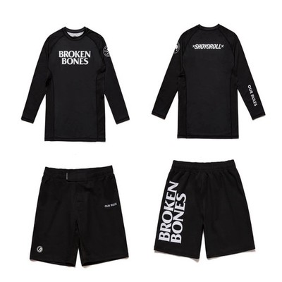 Broken Bone Shoyoroll Training Rash Guard LS with fitted Short (SET) BJJ Kimono.