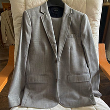 J Crew crewcuts Thompson Boys 2-Piece Wool Suit Set Gray Jacket & Pants Size 12