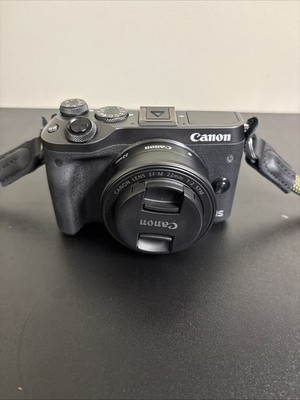 Canon EOS M6 24.2MP Digital Camera Black with EF-M 22mm Lens