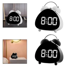 LED Digital Alarm Clock Desktop Clock Big Numbers Home Decor Loud Alarm Double