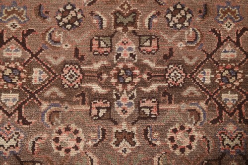 Geometrisch Braun Wolle Läufer Teppich 4x10 Handgeknüpft Vintage Traditionell Nomadenteppich - Bild 9 von 21