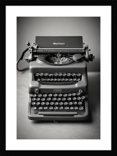 Serene Vintage Typewriter Framed Wall Art Poster Canvas Print Picture thumbnail