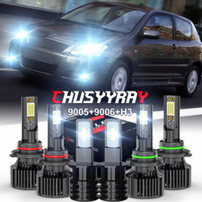For Toyota Corolla 2001-2004 6000K LED Headlight Fog Light Bulbs Combo Kit White