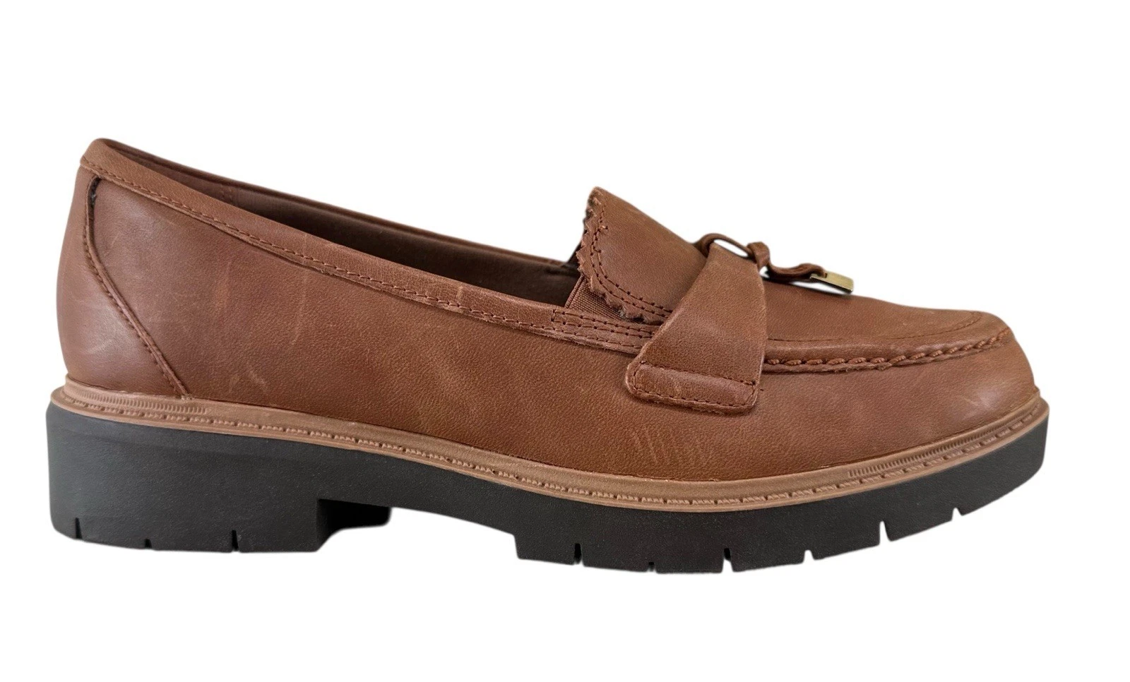 Mocassino donna Clarks Collection in pelle nappa Westlynn Bella Tan taglia 6 M