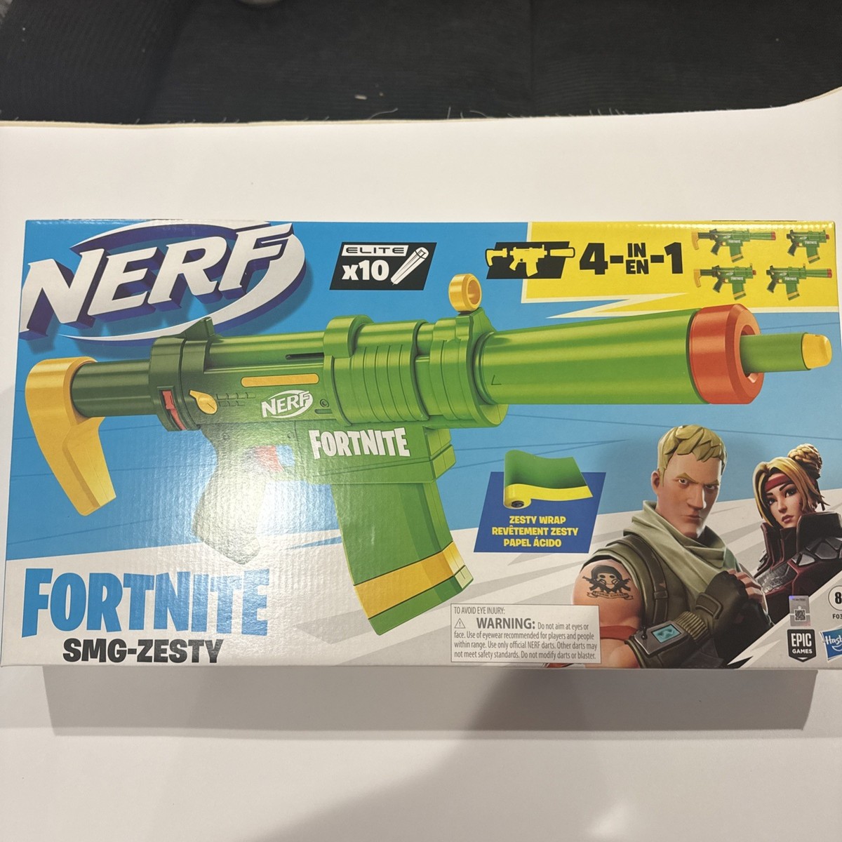 Hasbro NERF Fortnite,SMG-Zesty Elite Dart Blaster, Removable Stock