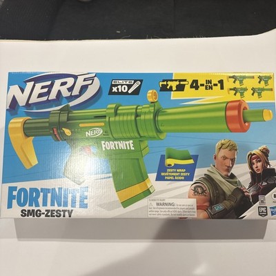 Hasbro NERF Fortnite,SMG-Zesty Elite Dart Blaster, Removable Stock