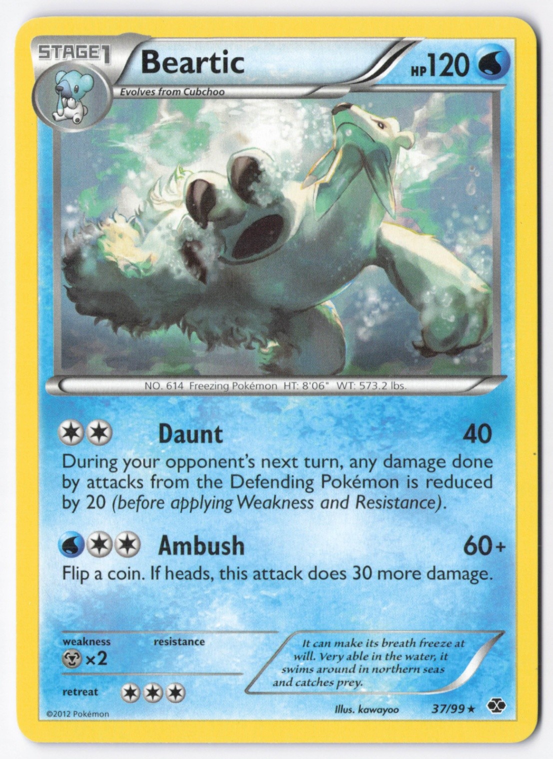 Beartic Normal Rare Next Destinies 37/99 NM