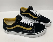 VANS M 10.5 Old Skool Skate Black Yellow Pittsburgh Stealers Colors Suede New!
