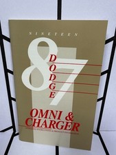 1987 Dodge Omni Charger Factory Owners Manual Glovebox L-body Shelby Glh Oem 1987 Dodge Omni Charger Factory Owners Manual Glovebox L-body Shelby Glh Oem