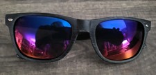 *Wyprzedaż* SHADYRAYS SPOLARYZOWANE CZARNE OKULARY PRZECIWSŁONECZNE TEKSTURA DREWNA UNISEX👀 Look👀